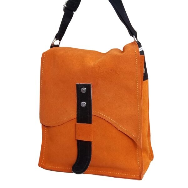 Orange Leather Bag at Collections of Africa
