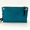 Backside of Teal Genuine Leather Crossbody