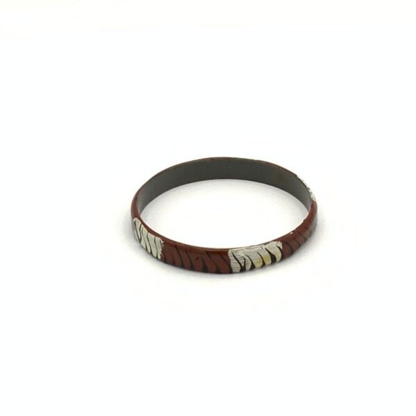 Brown And White Zebra Horn Bangle