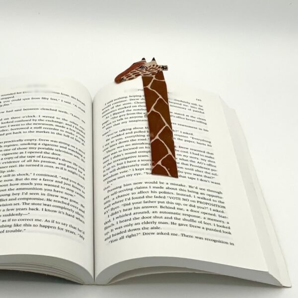 Giraffe Leather Bookmark