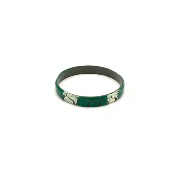 Green and White Horn Bangle