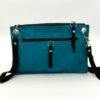 Teal Leather Wristlet