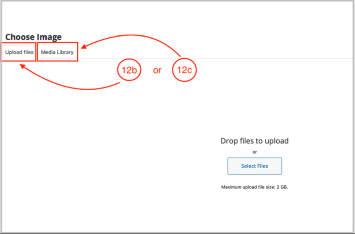Choose upload method