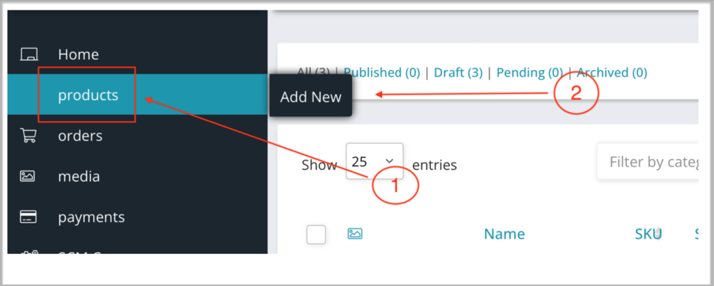How to add a simple product 1-2
