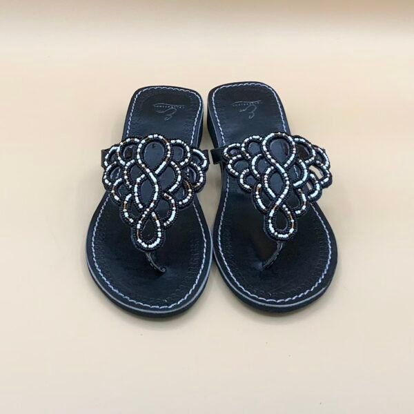 Peacock Heel Beaded Sandals Peacock Heel Beaded Sandals