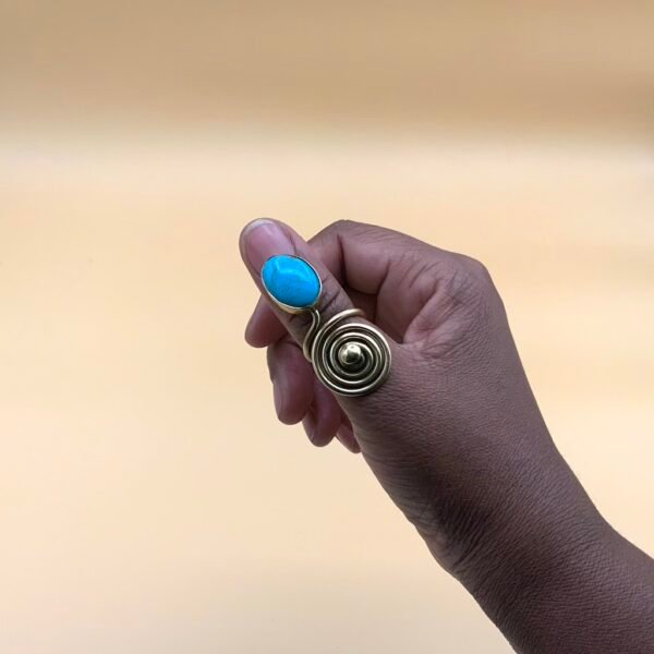 Turquoise Brass Ring