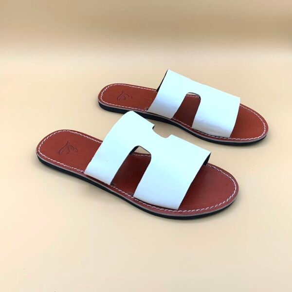White Leather Slips Ons White Leather Slips Ons