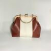 Brown And White Clutch - Front