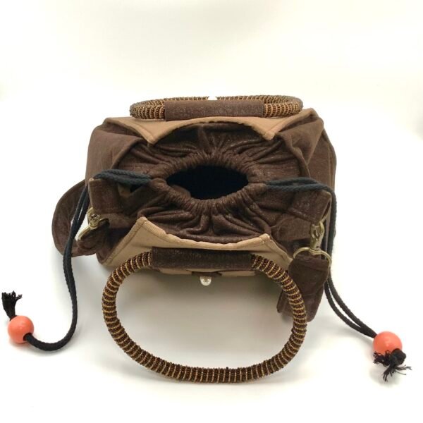 Flower Brown Kibuyu Handbag
