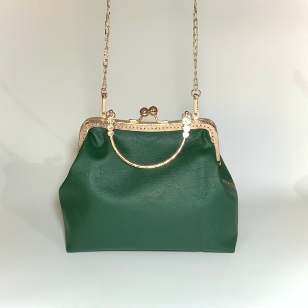 Green Clutch Front With Strap
