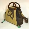 Green Wooden Handle Hobo Bag