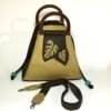 Green Leaves Kibuyu Handbag with wooden handles