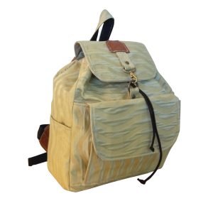 Black Silk Striped Backpack from African Marketplace
